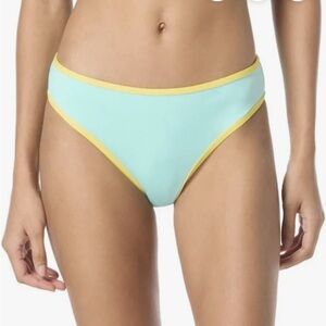 kate spade “Low Tide”Mint Bikini Bottom with Yellow Trim